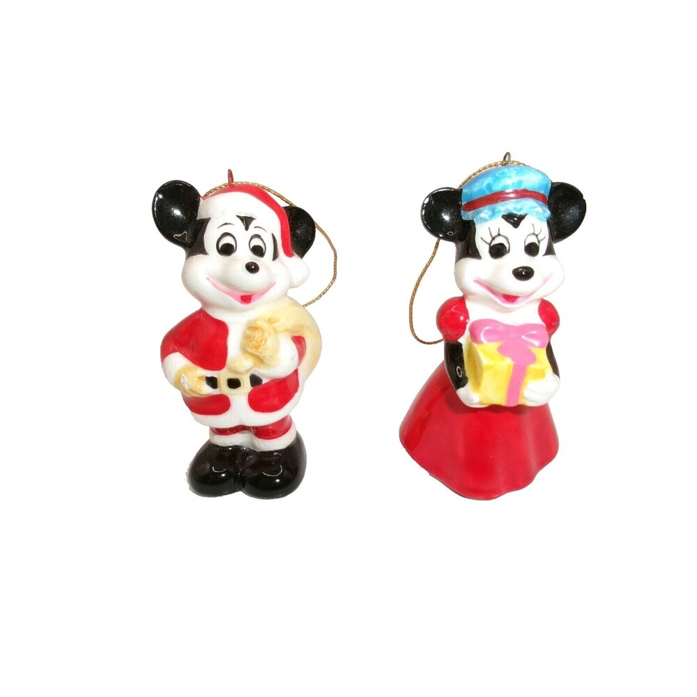 Mickey & Minnie Mouse Christmas Ornaments Santa & Mrs. Claus Disney Japan TLC